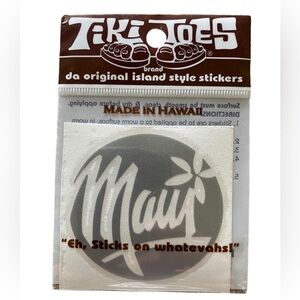 MAUI Flower Tiki Toes 2” Island Style Vinyl Sticker - Made in Hawaii - NEW